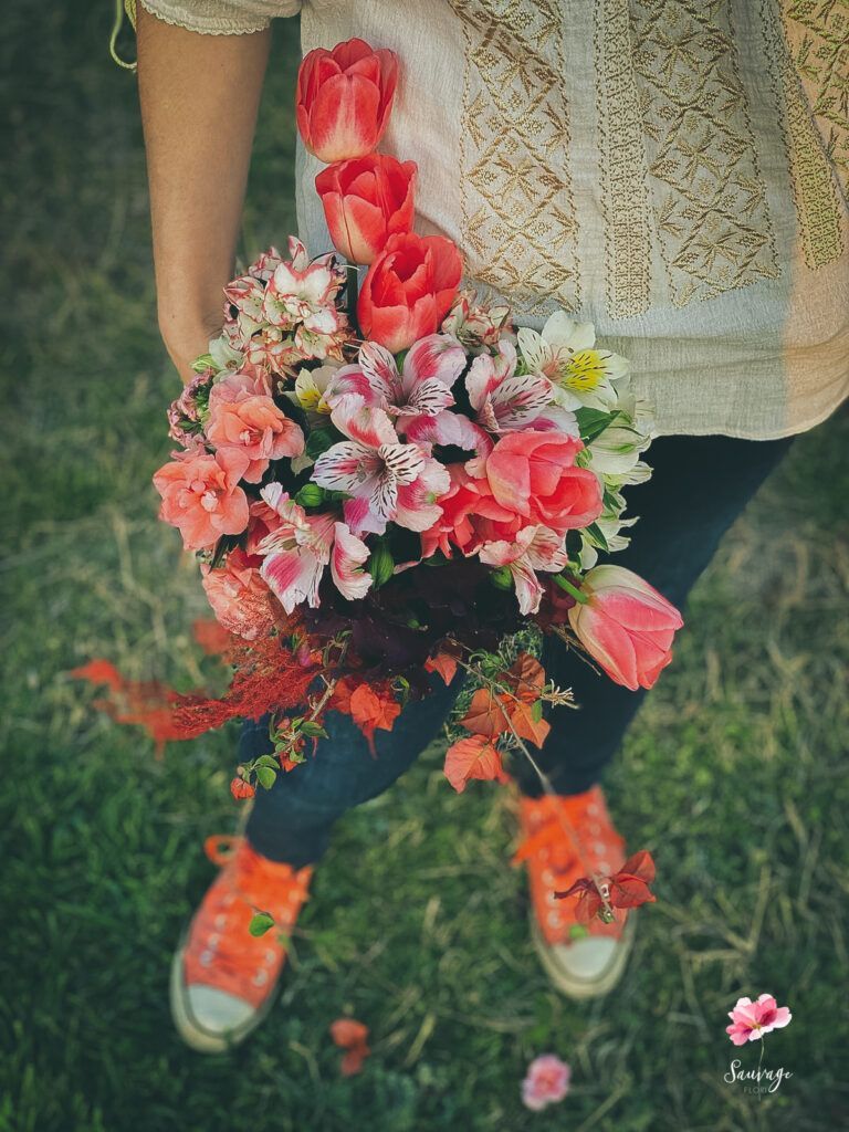 Buchet de mireasă cu lalele